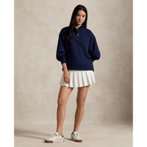 Ralph Lauren RLX Women Long-sleeve Quilted Double Knit Mock Neck 1/2 Zip Sweatshirt